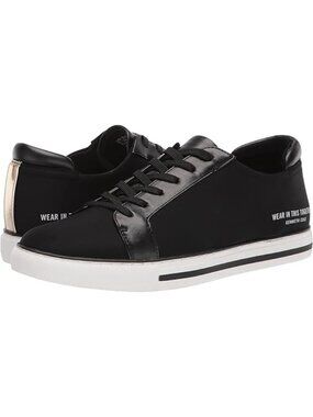 Kenneth Cole New York Womens Kam Stripe Neoprene Sneaker Black Size 7 Defected